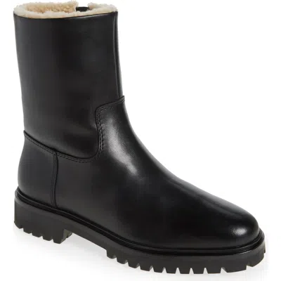 Loeffler Randall Damian Genuine Shearling Bootie In Black