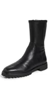 Loeffler Randall Danny 35mm Tall Ankle Lug Sole Boots Black In Black