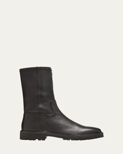 Loeffler Randall Danny Lambskin Lug-sole Mid Boots In Black