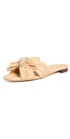 Loeffler Randall Daphne Pleated Knot Flat Sandals In Natural