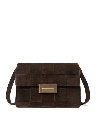Loeffler Randall Delphine Leather Clutch In Brown