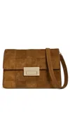 Loeffler Randall Delphine Leather Clutch Cacao