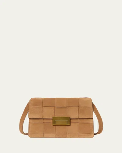 Loeffler Randall Delphine Woven Suede Crossbody Bag