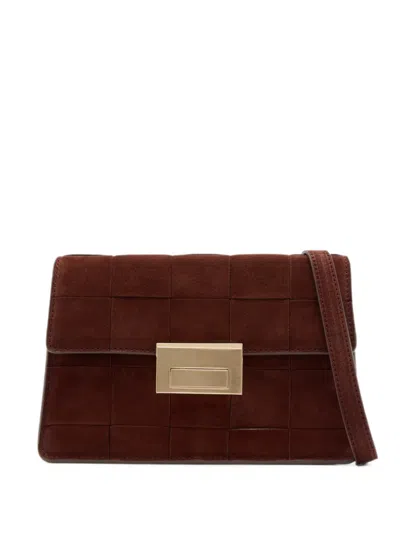 Loeffler Randall Delphine Woven Suede Shoulder Bag In Blue