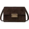 Loeffler Randall Delphine Woven Suede Shoulder Bag In Brown