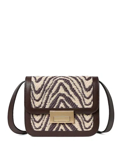 Loeffler Randall Desi Crossbody With Lock Hardware In Brown