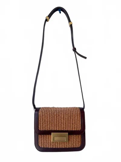 Loeffler Randall Desi Crossbody With Lock Hardware In Espresso