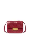 Loeffler Randall Desi Flap Woven Leather Crossbody Bag In Wine