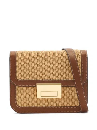 Loeffler Randall Desi Woven-panel Cross-body Bag In Brown