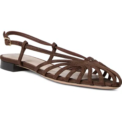 Loeffler Randall Devon Lattice Slingback Sandals Chocolate In Brown