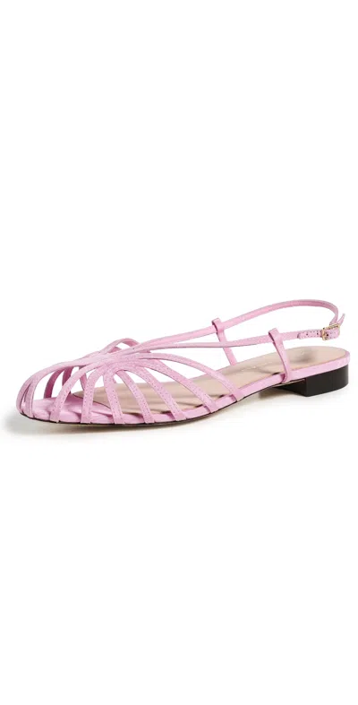 Loeffler Randall Devon Lattice Slingback Sandals Powder Pink In Multi