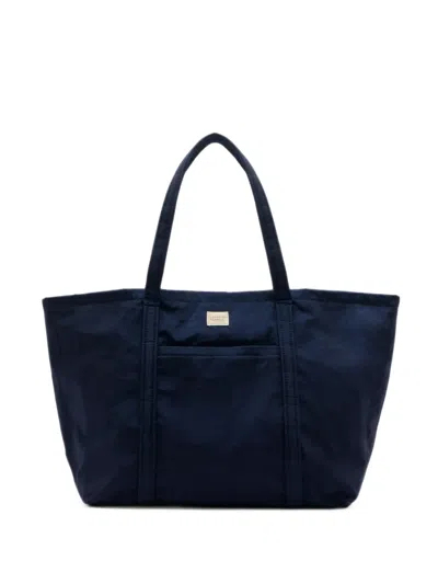 Loeffler Randall Dina Logo-patch Tote Bag In Blue