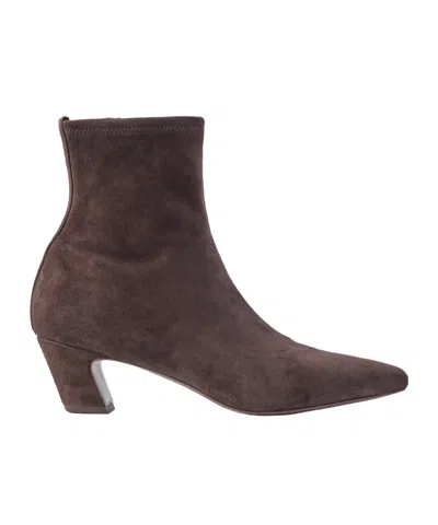 Loeffler Randall Doria Suede Ankle Boots In Brown