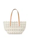 Loeffler Randall Easton Flower-cut Scalloped Shoulder Bag In White