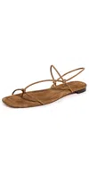 Loeffler Randall Eleanor Strappy Flat Sandals Cacao In Brown