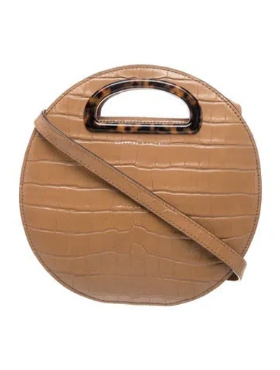 Pre-owned Loeffler Randall Embossed Leather Crossbody Bag In Brown