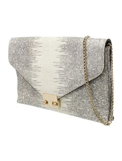 Pre-owned Loeffler Randall Embossed Leather Crossbody Bag In Multi