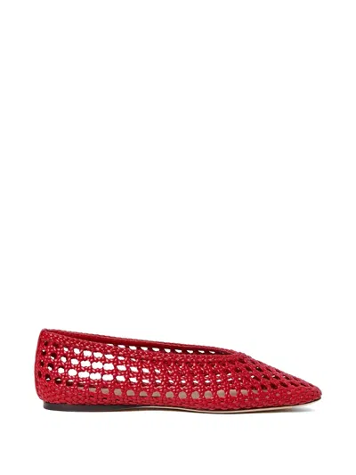 Loeffler Randall Emery Crystal Ballet Flat In Burgundy