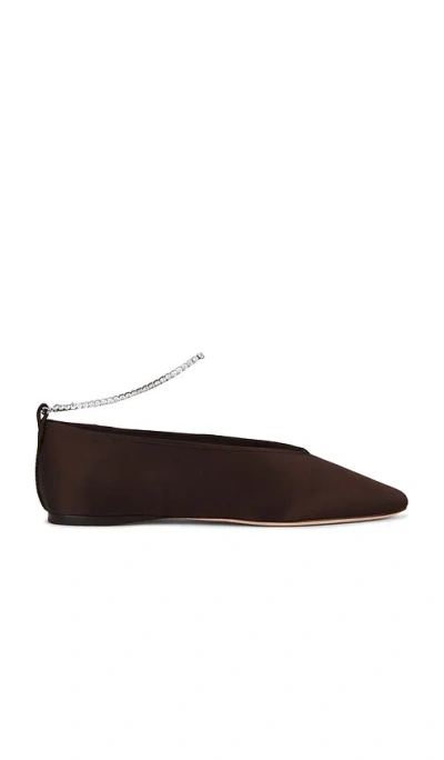 Loeffler Randall Emery Crystal Ballet Flat In Brown
