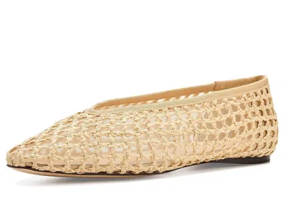Loeffler Randall Women's Tan Woven Raffia Ballet Flats In Nude