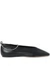 Loeffler Randall Emery Crystal-strap Ballet Flats In Black