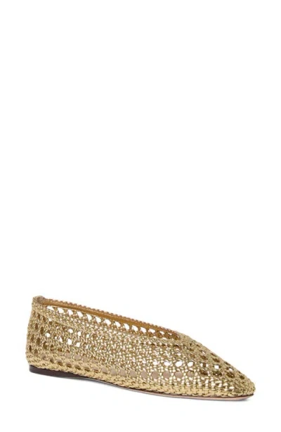Loeffler Randall Emery Woven Ballet Flat In Gold