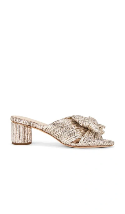 Loeffler Randall Emilia Pleated Knot Mule In Gold