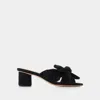 Loeffler Randall Emilia Pleated Knot Mule In Black
