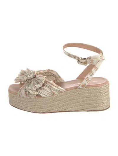 Pre-owned Loeffler Randall Espadrilles In Neutral