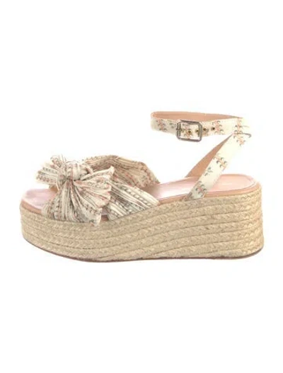 Pre-owned Loeffler Randall Espadrilles In Neutrals