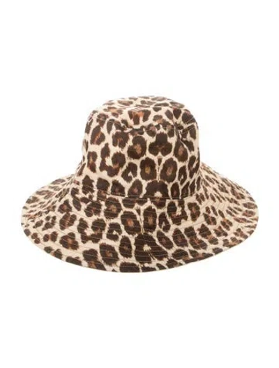 Pre-owned Loeffler Randall Fabric Bucket Hat In Brown