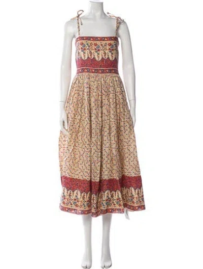 Pre-owned Loeffler Randall Floral Print Long Dress W/ Tags In Multi