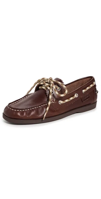 Loeffler Randall Franco Boat Shoes Espresso/brown/butter