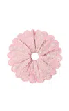 Loeffler Randall Frankie Scalloped Scrunchie In Pink