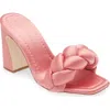 Loeffler Randall Freya Braid Slide Sandal In Bubblegum