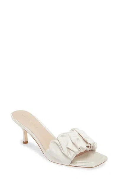 Loeffler Randall Gathered Band Kitten Heel Sandal In Cream