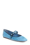 Loeffler Randall Ginger Mary Jane Ballerina Flats In Light Blue/black