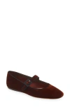Loeffler Randall Ginger Mary Jane Flat In Sienna/black