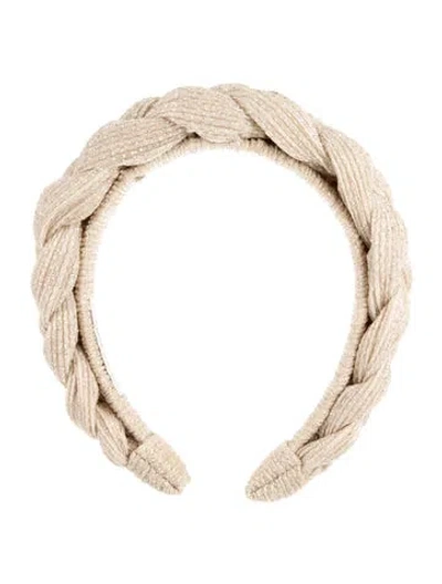 Pre-owned Loeffler Randall Glitter Accent Braided Headband