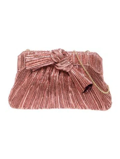 Pre-owned Loeffler Randall Glitter Clutch In Metallic/pink