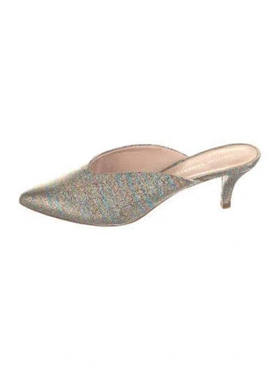 Pre-owned Loeffler Randall Glitter Mules