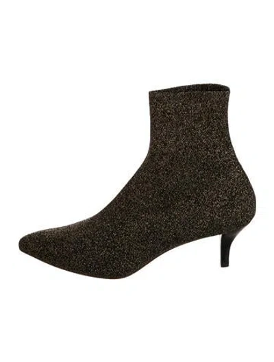 Pre-owned Loeffler Randall Glitter Patterned Sock Boots