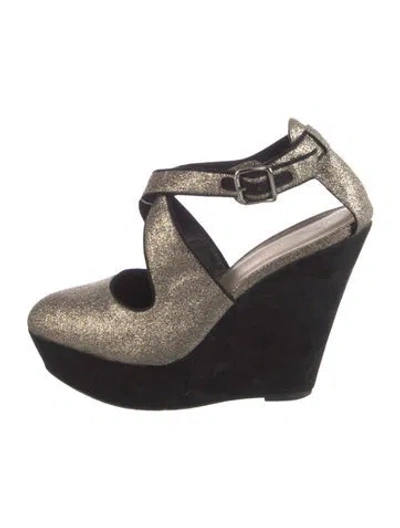 Pre-owned Loeffler Randall Glitter Pumps In Black