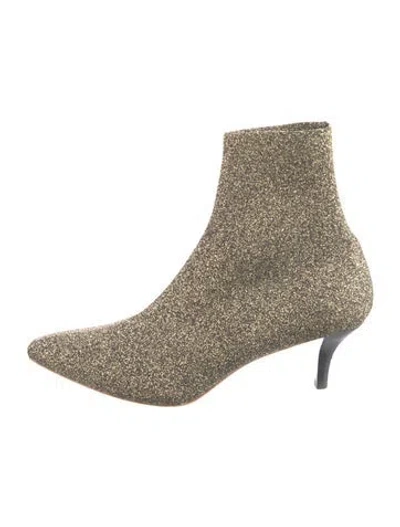 Pre-owned Loeffler Randall Glitter Sock Boots