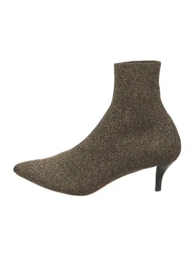 Pre-owned Loeffler Randall Glitter Sock Boots
