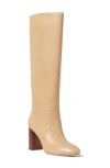 Loeffler Randall Goldy Knee-high Leather Boots In Khaki
