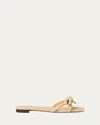 Loeffler Randall Hadley Leather And Raffia Bow Sandals
