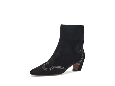Loeffler Randall Harlan Suede Ankle Boot Women's Boots Black: 9.5 B - Medium