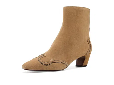 Loeffler Randall Harlan Suede Ankle Boot Women's Boots Sand: 7 B - Medium In Brown