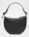 Loeffler Randall Harlow Rounded Nappa Leather Shoulder Bag In Black